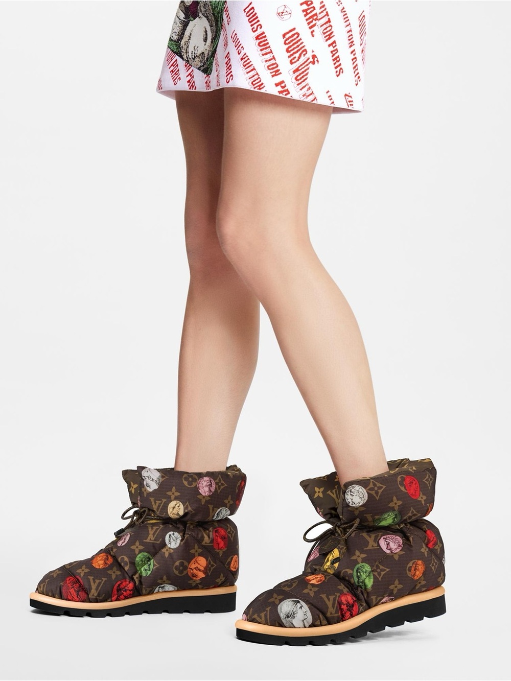 BRAND NEW Louis Vuitton x Fornasetti Limited Edition Monogram RARE Ankle Boots - Picture 3 of 5